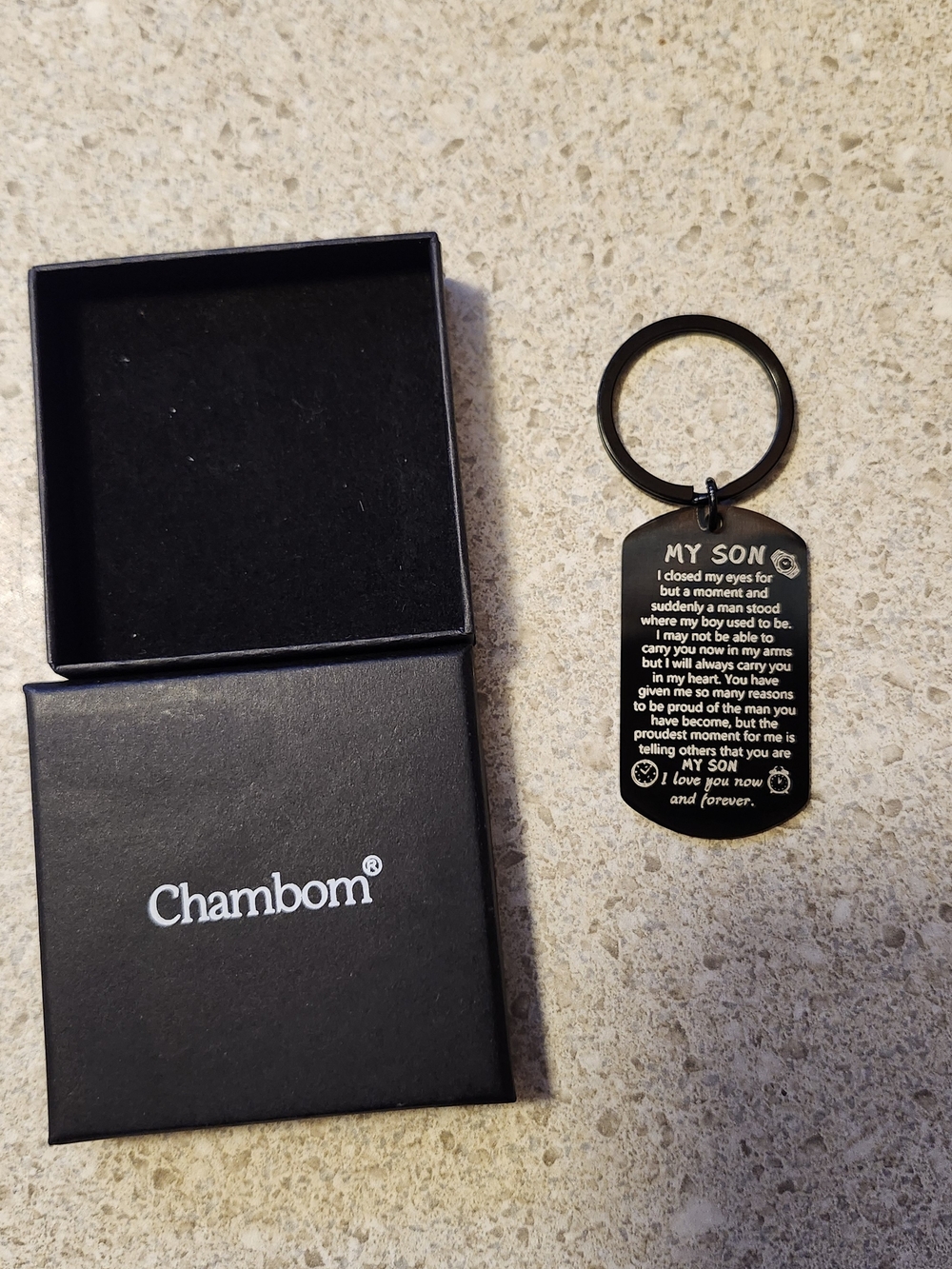 Chamborn Black 'My Son Keychain